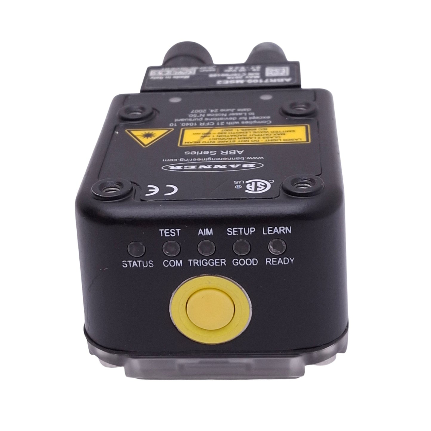 Used Banner ABR7109-MSE2 Barcode Reader, 1.3MP 1280x1024, 9mm Lens, 10-30VDC