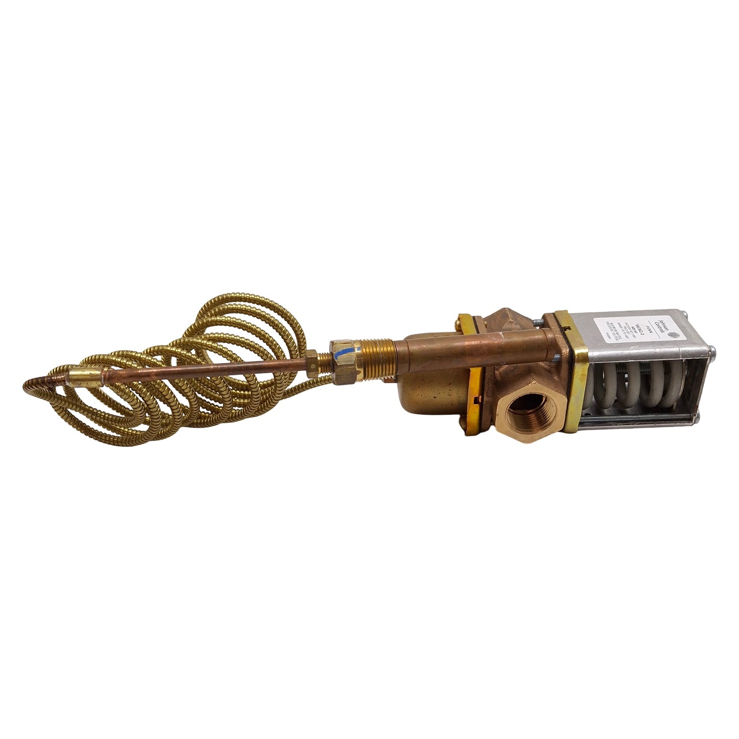 New Johnson Controls V47AC-3C Temperature Actuated Water Valve, 115-180°F, 3/4in NPT