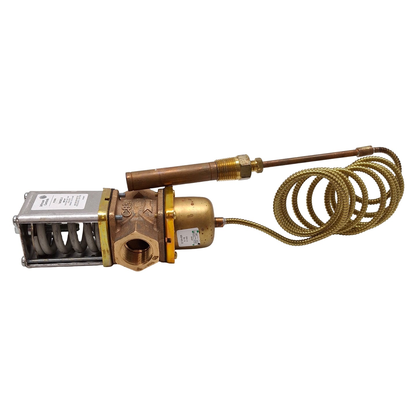 New Johnson Controls V47AC-3C Temperature Actuated Water Valve, 115-180°F, 3/4in NPT
