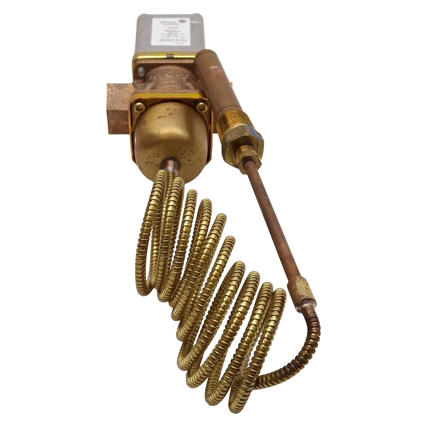 New Johnson Controls V47AC-3C Temperature Actuated Water Valve, 115-180°F, 3/4in NPT