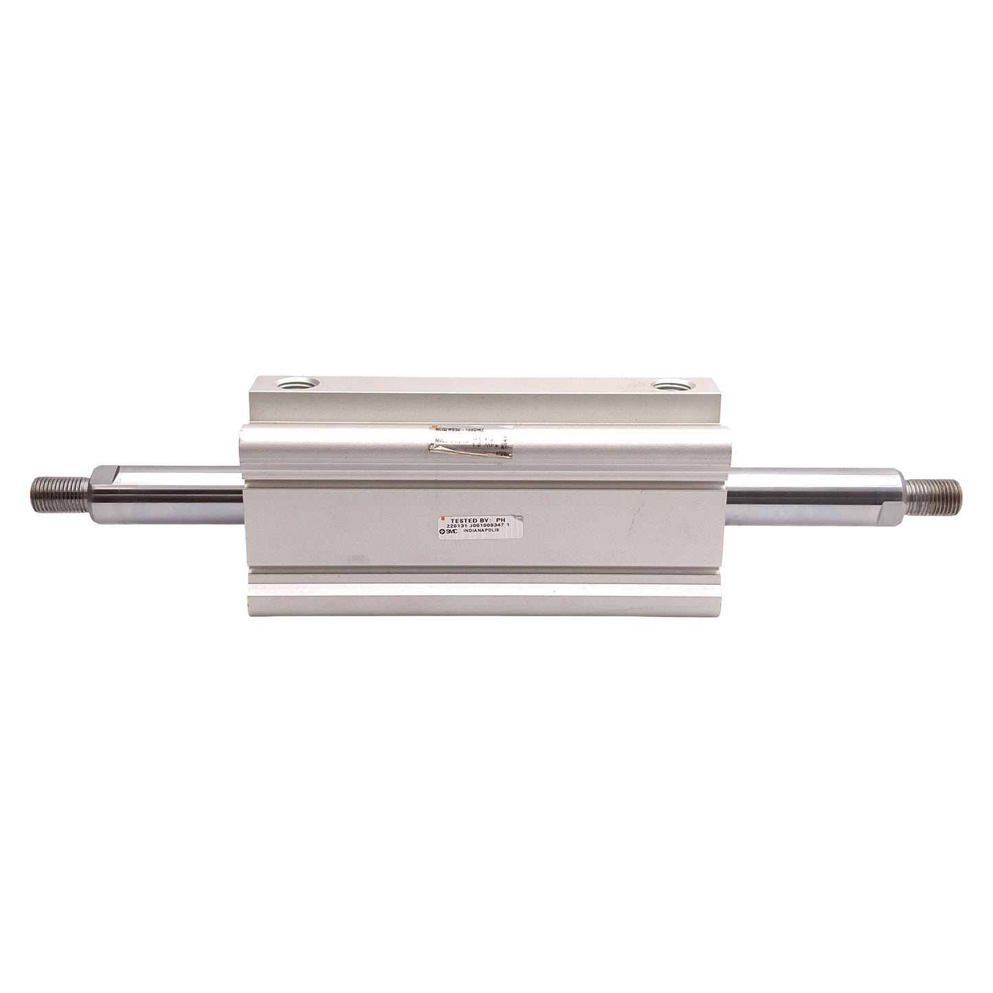 Used SMC NCQ2WB50-100DMZ Compact Double Rod Cylinder ø50mm Bore, 100mm Stroke, 1/4NPT