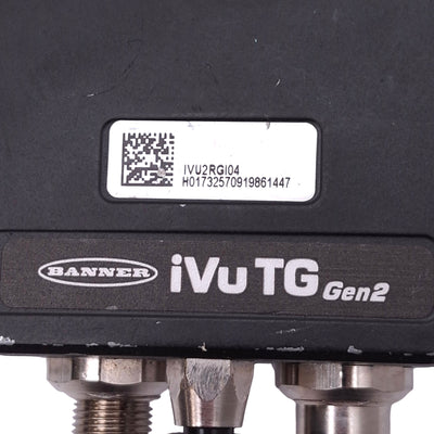 Used Banner IVU2RGI04 iVu TG Gen2 Remote Image Sensor w/ IR Ring Light, 752x480, 24V
