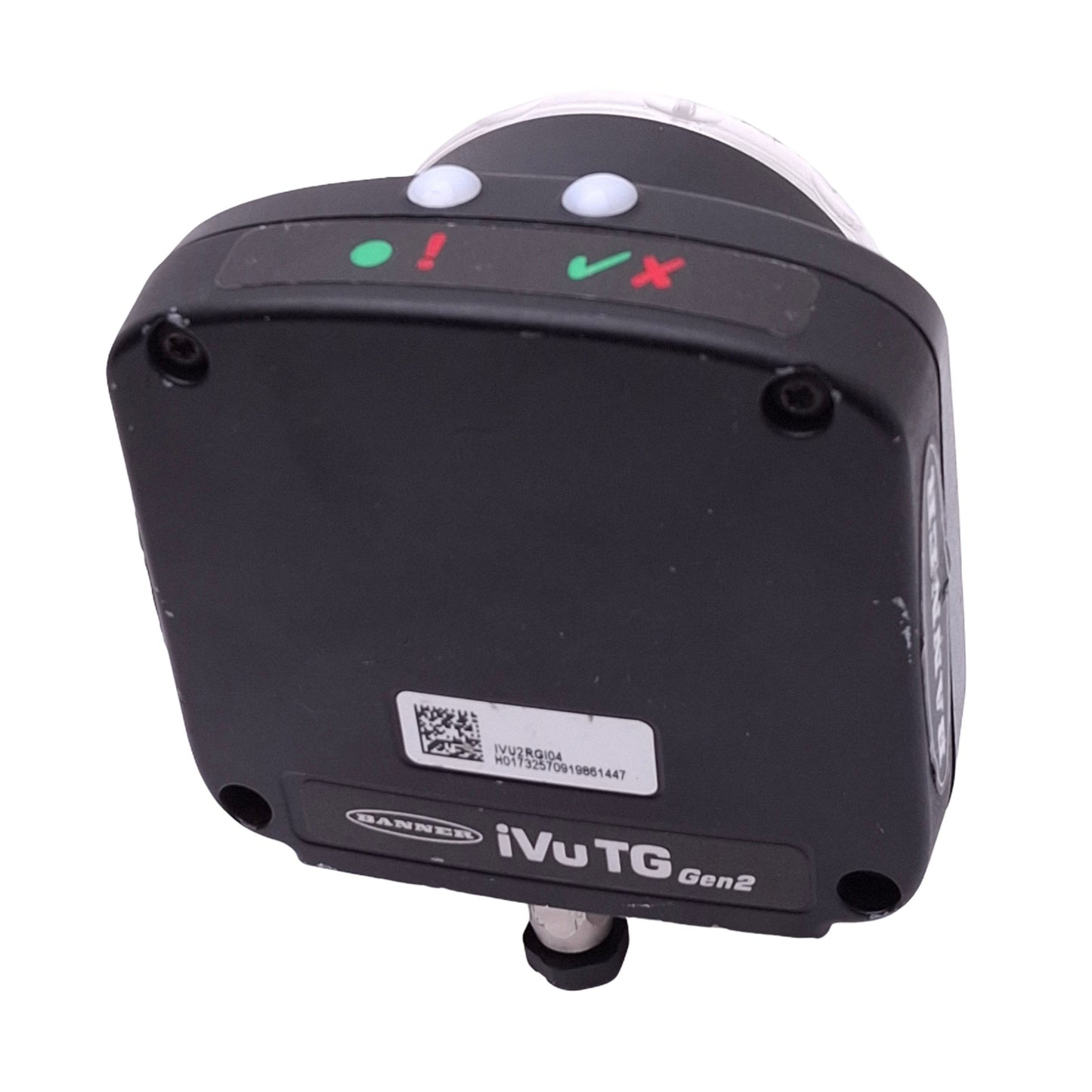 Used Banner IVU2RGI04 iVu TG Gen2 Remote Image Sensor w/ IR Ring Light, 752x480, 24V