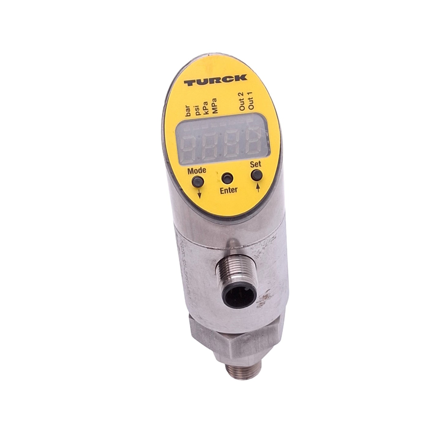 Used Turck PS003R-503-2UP8X-H1141 Pressure Sensor, 0-2.5bar, 7bar Max, PNP Out, 24VDC