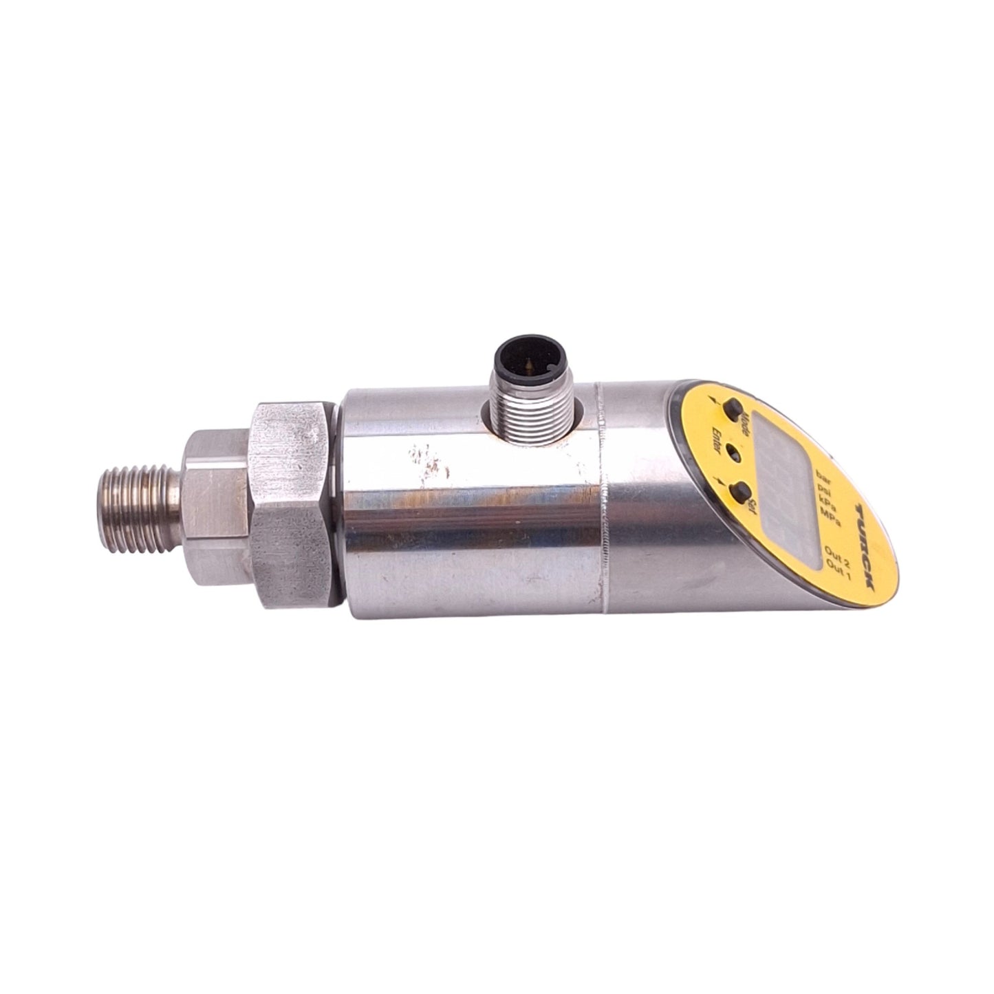 Used Turck PS003R-503-2UP8X-H1141 Pressure Sensor, 0-2.5bar, 7bar Max, PNP Out, 24VDC