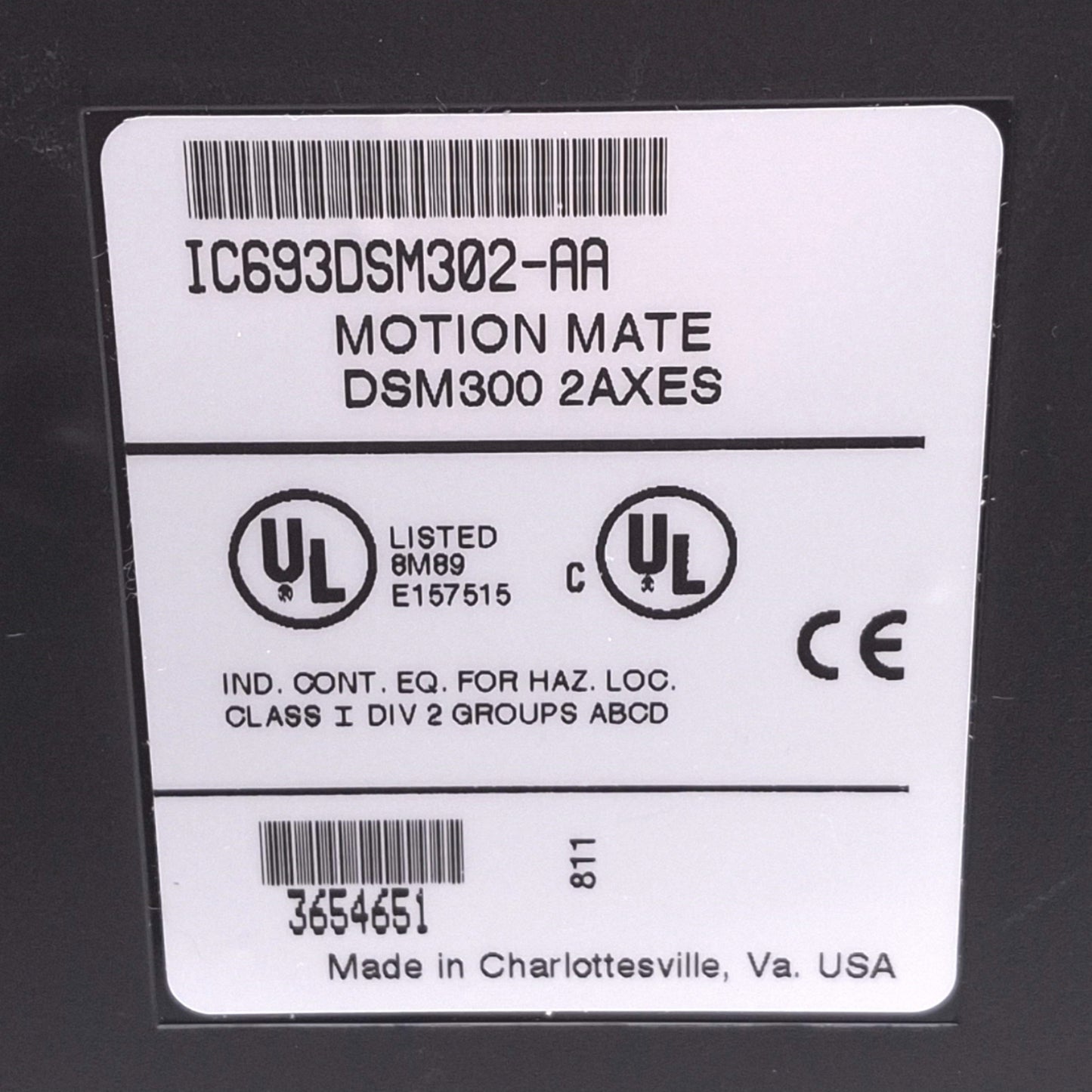 Used GE Fanuc IC693DSM302-AA Motion Mate Control Module for 90-30 PLC, 2-Axis, 24VDC