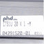 New PHD CTS1U20x1-M Pneumatic Cylinder ø20mm Bore, 1in Stroke, 150psi Max, M5 Port