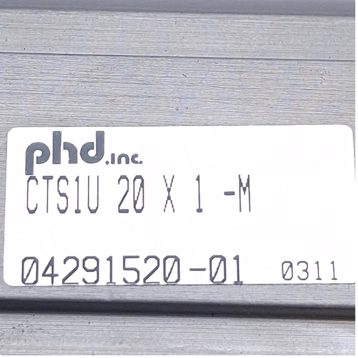 New PHD CTS1U20x1-M Pneumatic Cylinder ø20mm Bore, 1in Stroke, 150psi Max, M5 Port