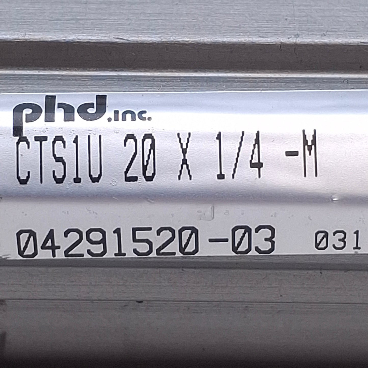 New PHD CTS1U20x1/4-M Pneumatic Cylinder ø20mm Bore, 1in Stroke, 150psi Max, M5 Port