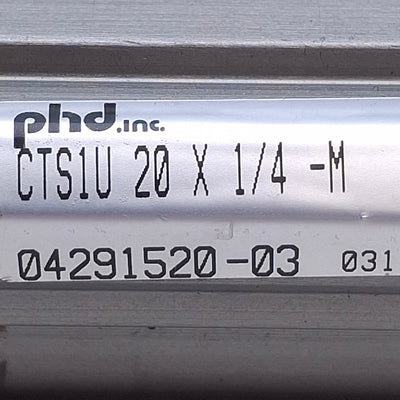 New PHD CTS1U20x1/4-M Pneumatic Cylinder ø20mm Bore, 1in Stroke, 150psi Max, M5 Port
