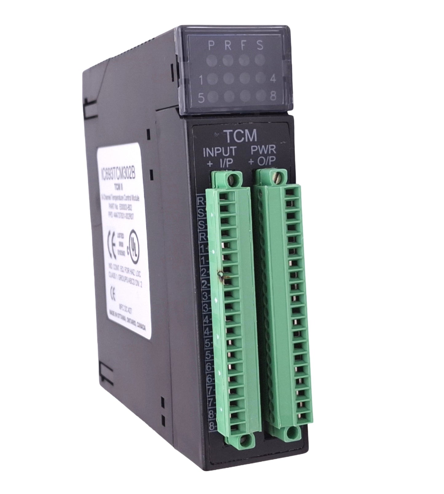 Used GE Fanuc IC693TCM302B Temperature Control Module for 90-30 PLC, 8-Channel, 24VDC