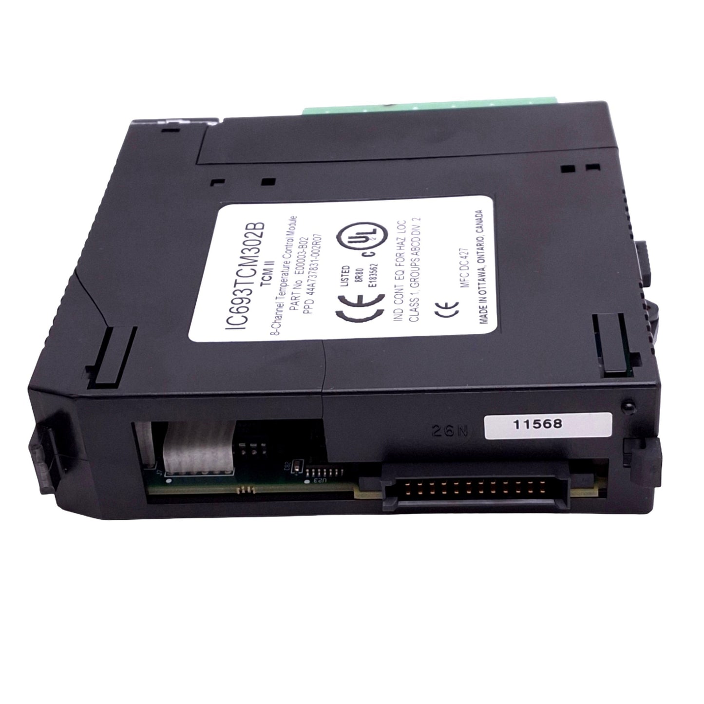 Used GE Fanuc IC693TCM302B Temperature Control Module for 90-30 PLC, 8-Channel, 24VDC