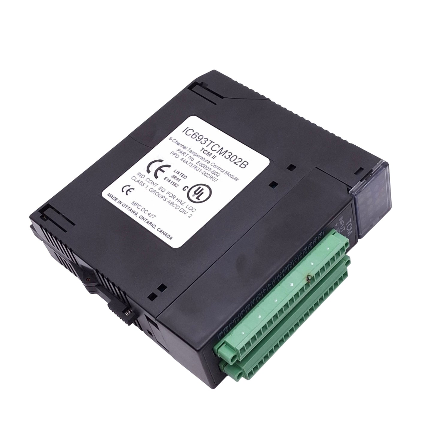 Used GE Fanuc IC693TCM302B Temperature Control Module for 90-30 PLC, 8-Channel, 24VDC