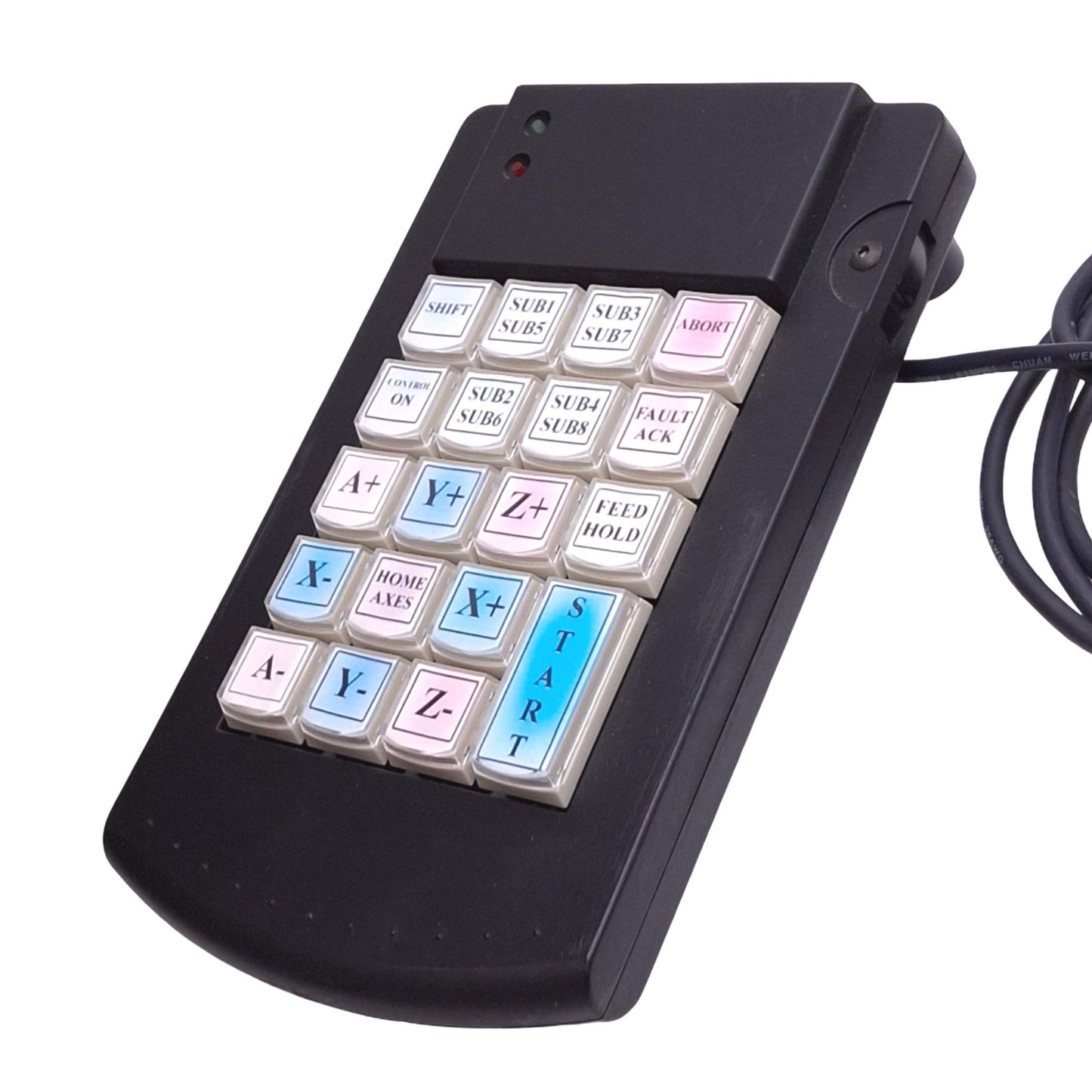 Used PI Engineering XD X-Keys Desktop Programmable Keypad, 19-Key, PS/2, 2m Cable