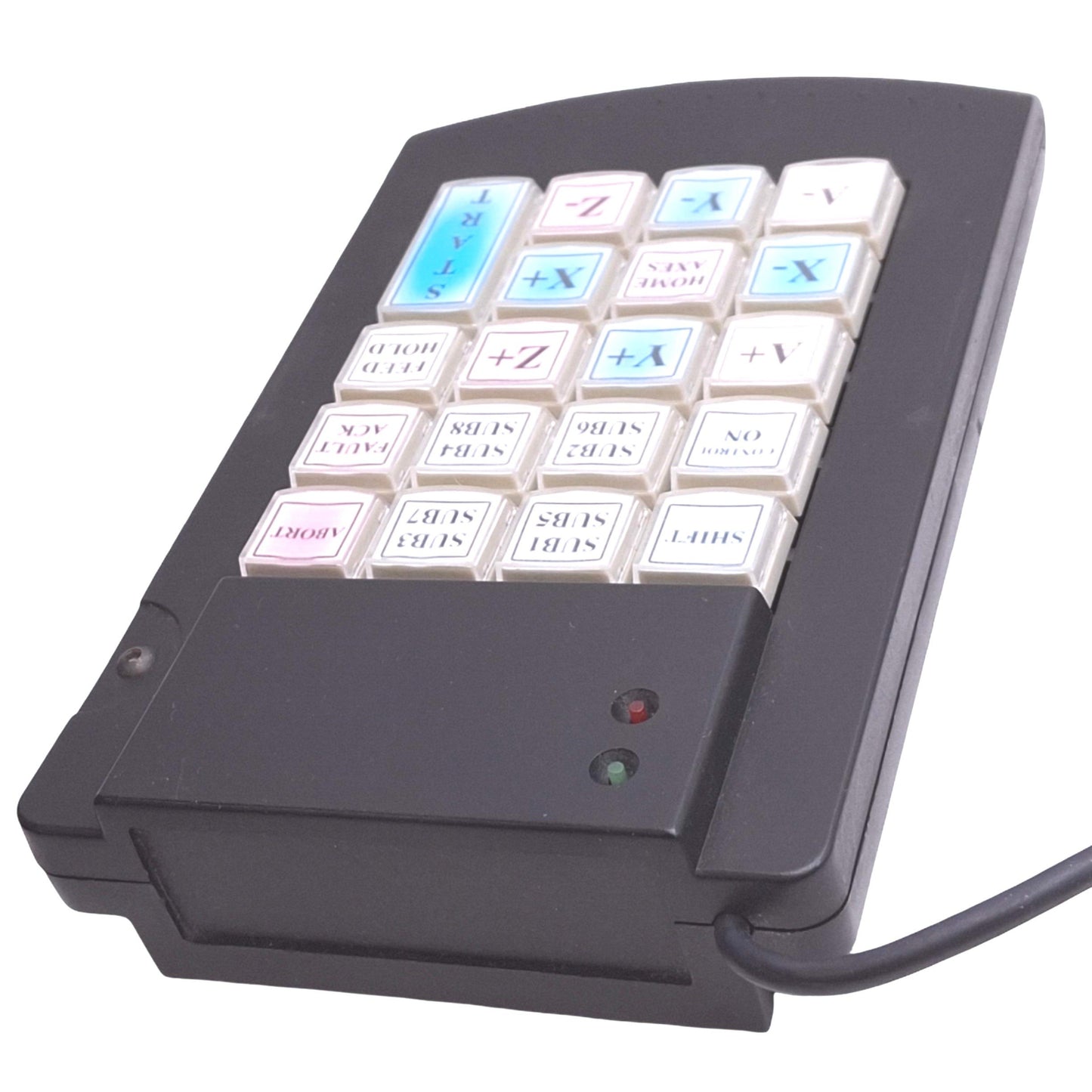 Used PI Engineering XD X-Keys Desktop Programmable Keypad, 19-Key, PS/2, 2m Cable