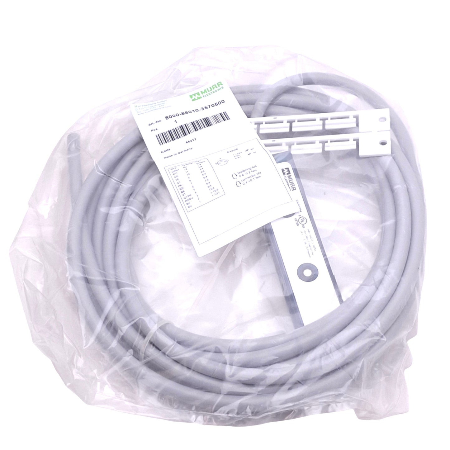 New Murrelektronik 8000-88010-3570500 Exact8 Pre-Wired Cable, 8-Port M8 3-Pin, 5m