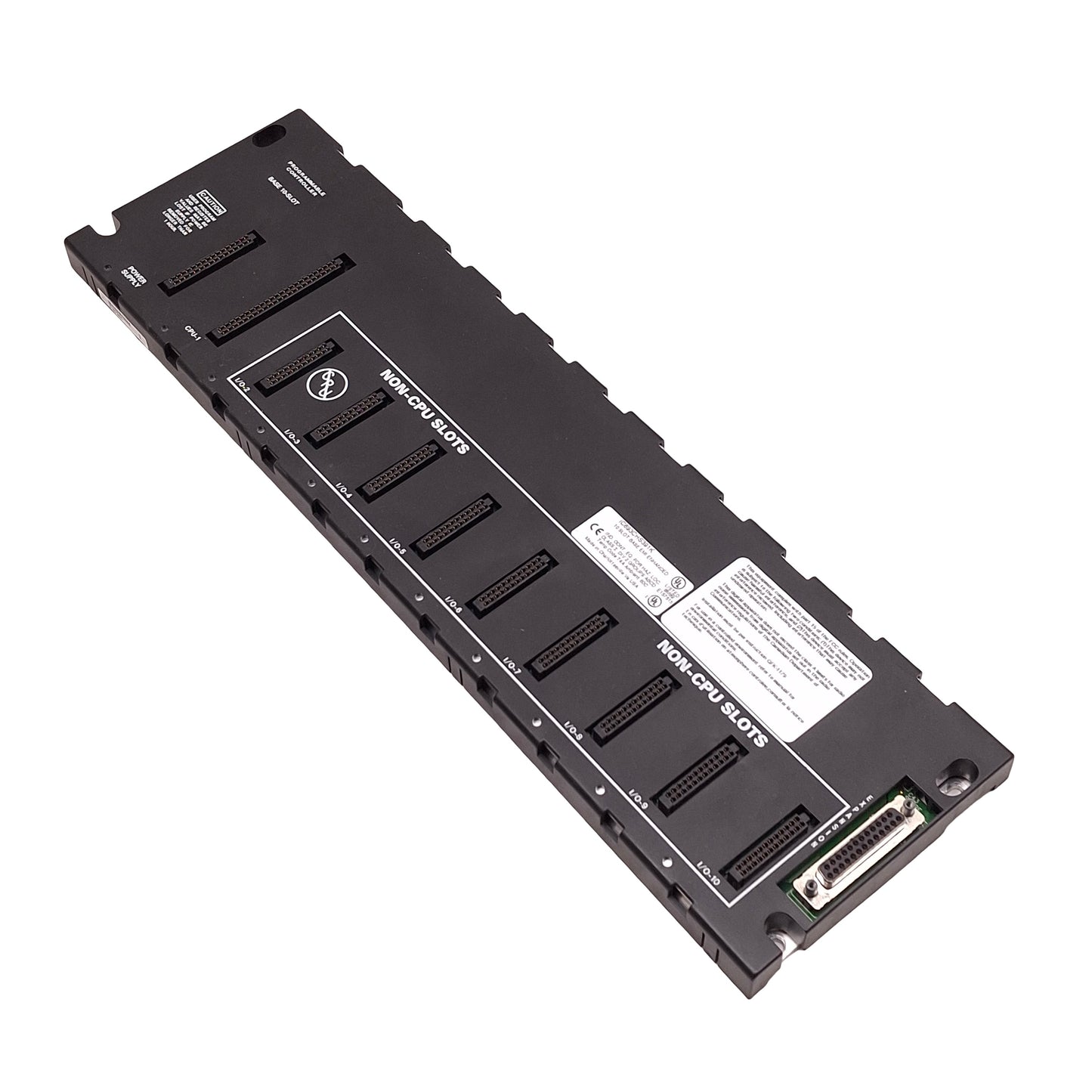 Used GE Fanuc IC693CHS391K Series 90-30 PLC Base Rack, 1x CPU 9x I/O Slots, EMI