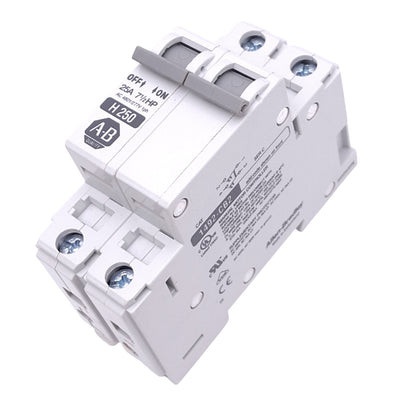 Used Allen Bradley 1492-CB2H250 Circuit Breaker, 2-Pole, 25A 7.5hp, 480Y/277VAC Max