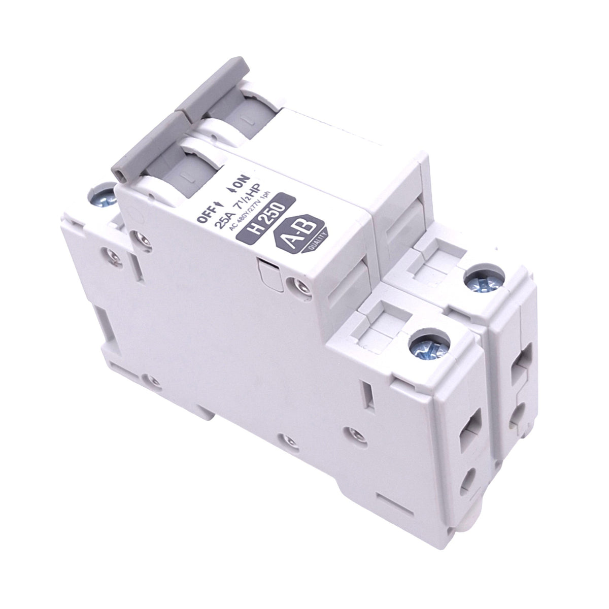 Used Allen Bradley 1492-CB2H250 Circuit Breaker, 2-Pole, 25A 7.5hp, 480Y/277VAC Max