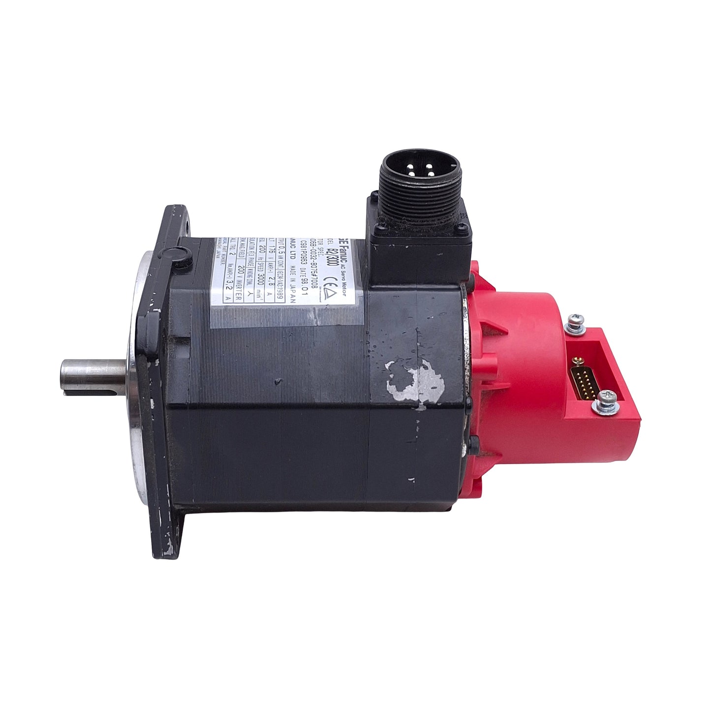 Used Fanuc A06B-0032-B075#7008 AC Servo Motor Voltage 176V, Frequency 200Hz, 2.8A 3PH