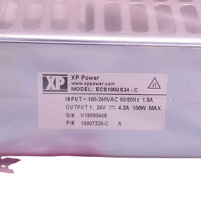 New XP Power ECS100US24-C Power Supply w/Cover 100-240VAC In, 24VDC 4.2A 100W Out