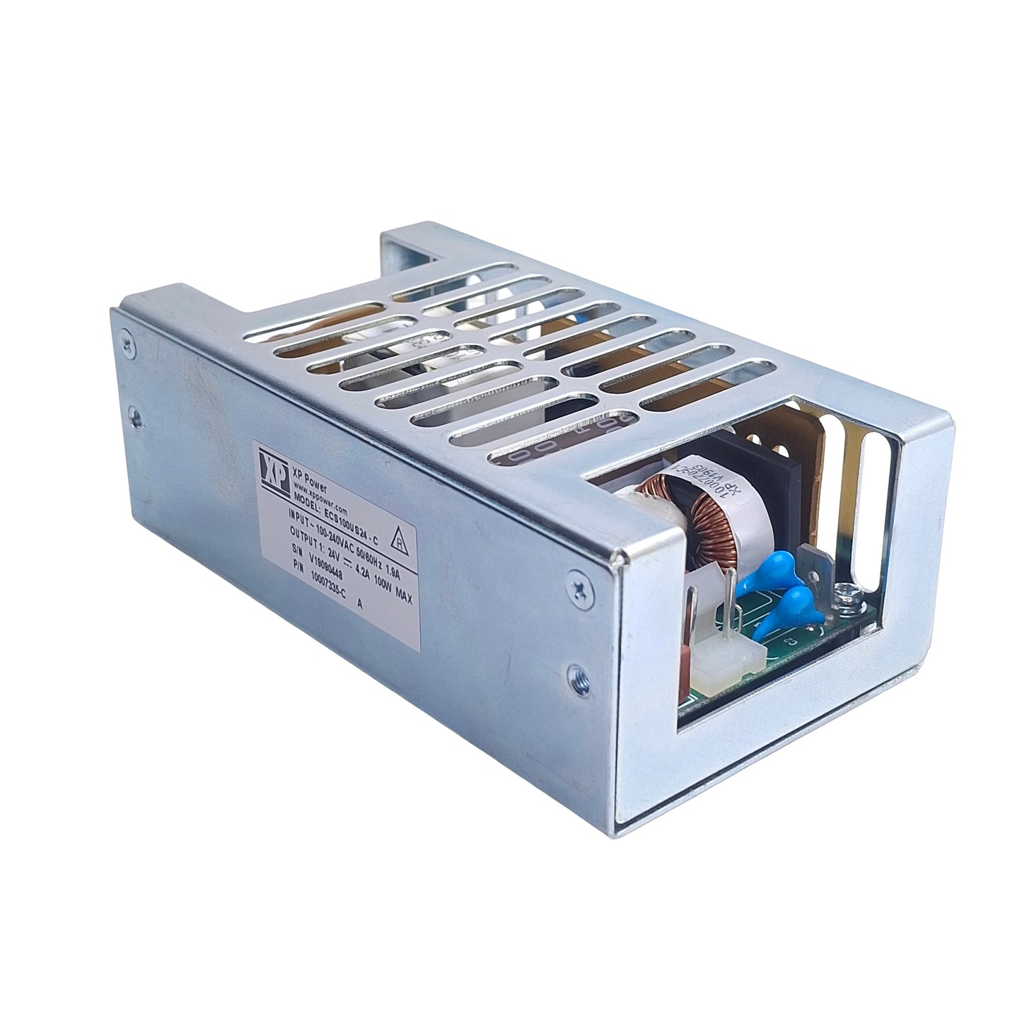 New XP Power ECS100US24-C Power Supply w/Cover 100-240VAC In, 24VDC 4.2A 100W Out