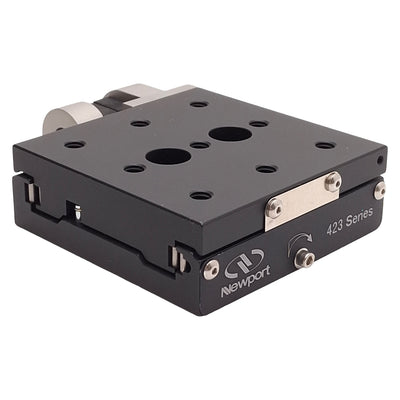 New Newport 423 Low-Profile Linear Stage, 1in Travel, 3in x 3in, 1/4-20 Holes, 156N