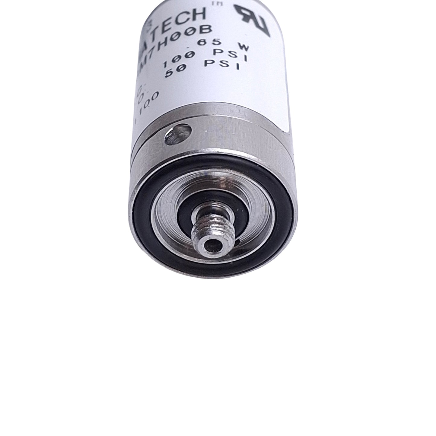 Used Numatech LS03M7H00B Solenoid Valve, 3-Way NO/NC 50/100psi, 10-32, 24VDC Coil
