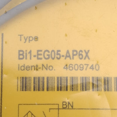 New Turck Bi1-EG05-AP6X Inductive Proximity Sensor, PNP-NO, 1mm, M5x0.5, 10-30VDC
