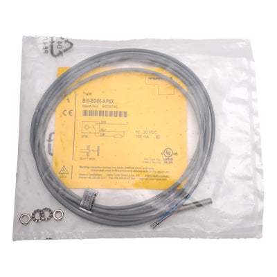 New Turck Bi1-EG05-AP6X Inductive Proximity Sensor, PNP-NO, 1mm, M5x0.5, 10-30VDC