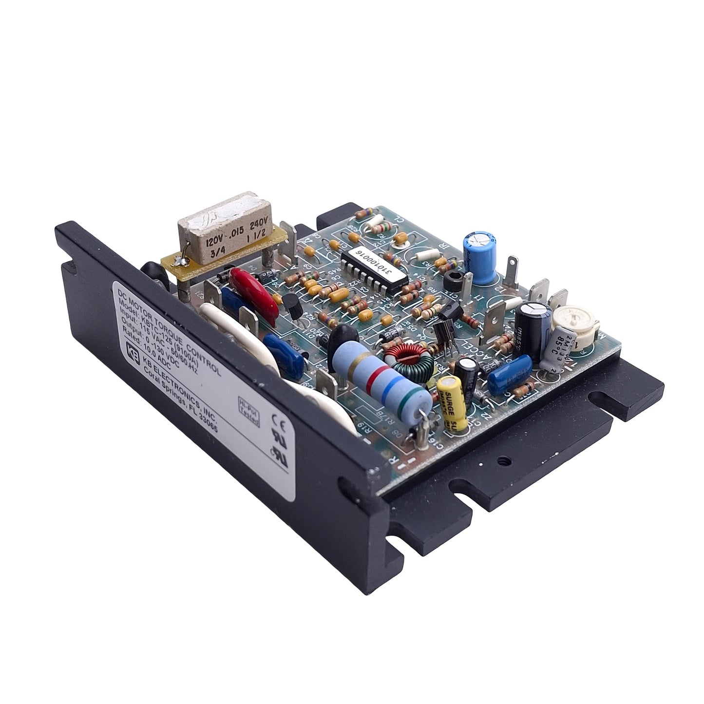 Used KB Electronics KBTC-125(9100A) SCR DC Torque Drive, 115VAC In, 0-130VDC 10A Out