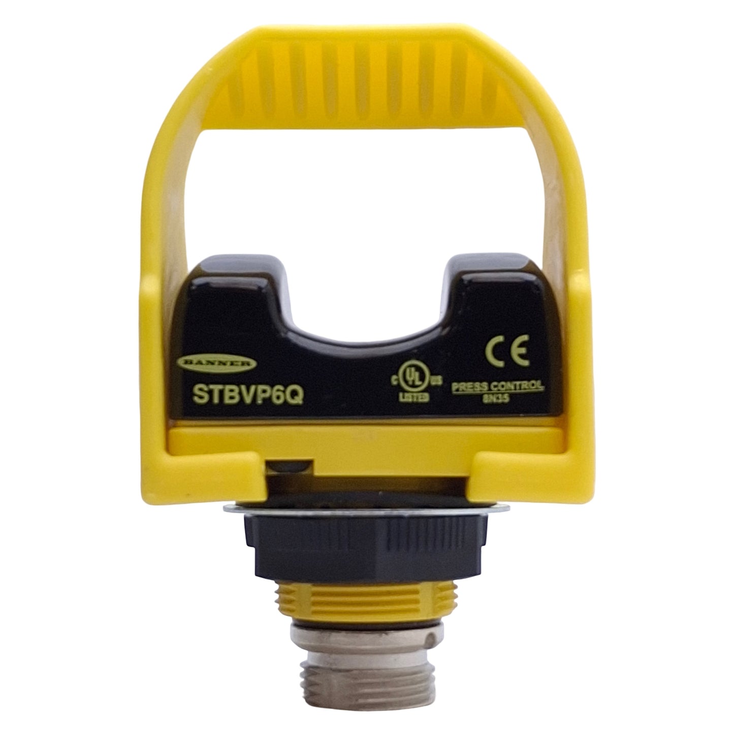 Used Banner STBVP6Q5 Safety Touch Button, 10-30VDC, PNP Output, 4-Pin M12, With Guard