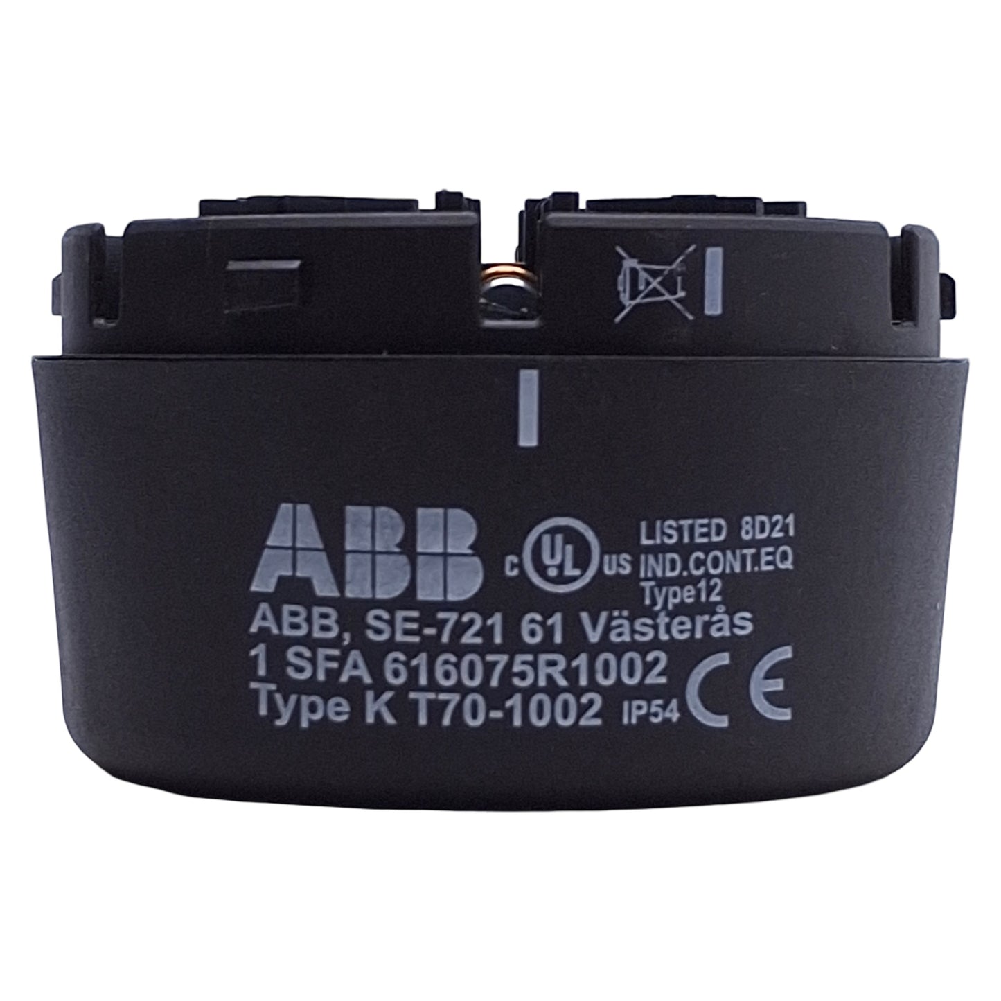 Used ABB KT70-1002 Stack Light Terminal Element Black, Bracket/Base Mount, ø70mm