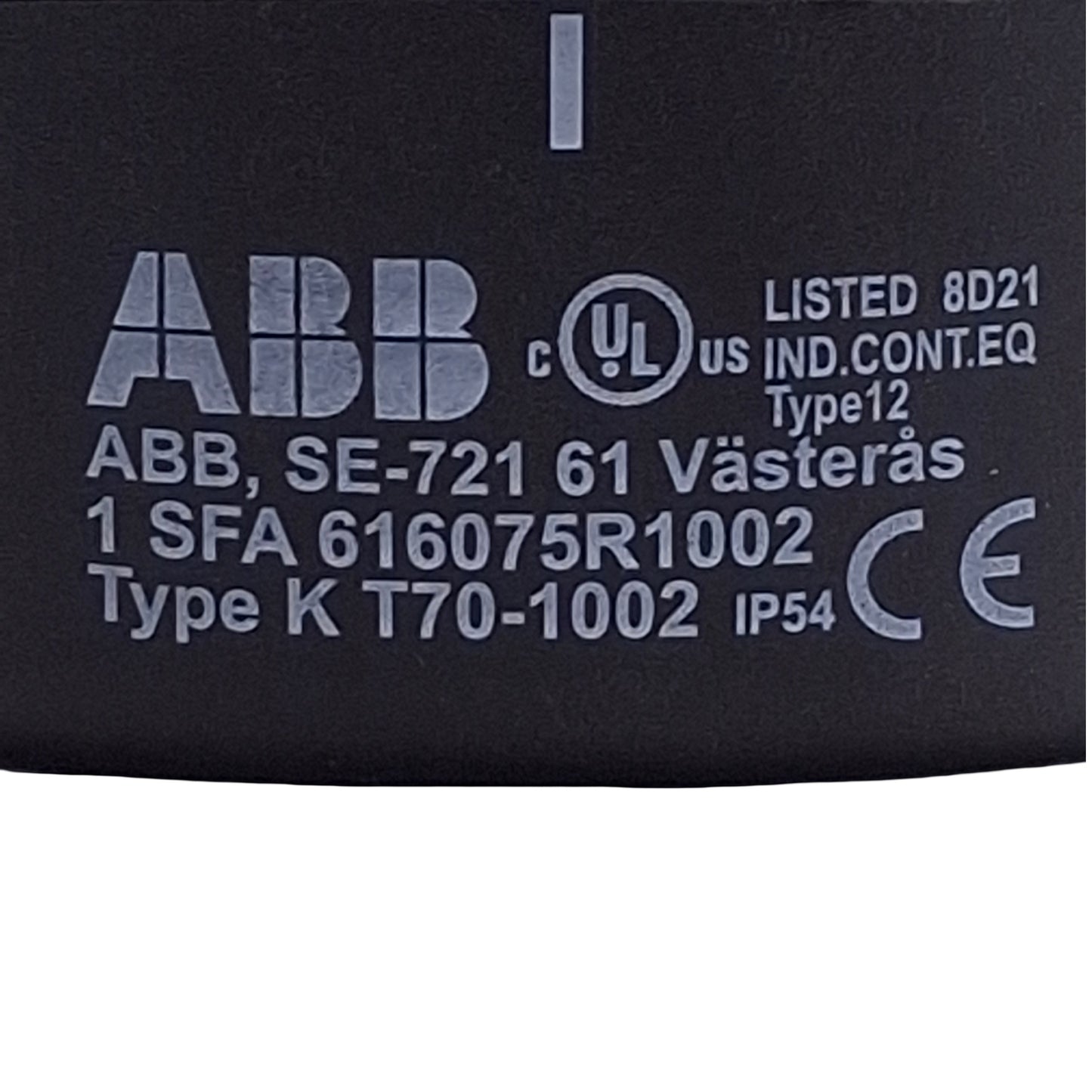 Used ABB KT70-1002 Stack Light Terminal Element Black, Bracket/Base Mount, ø70mm
