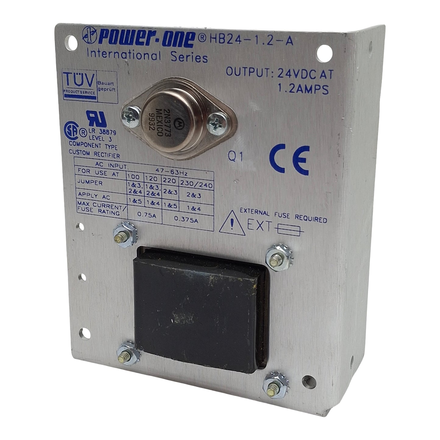 Used Power-One HB24-1.2-A Switching Power Supply 100/120/215/230-240VAC In 24VDC 1.2A