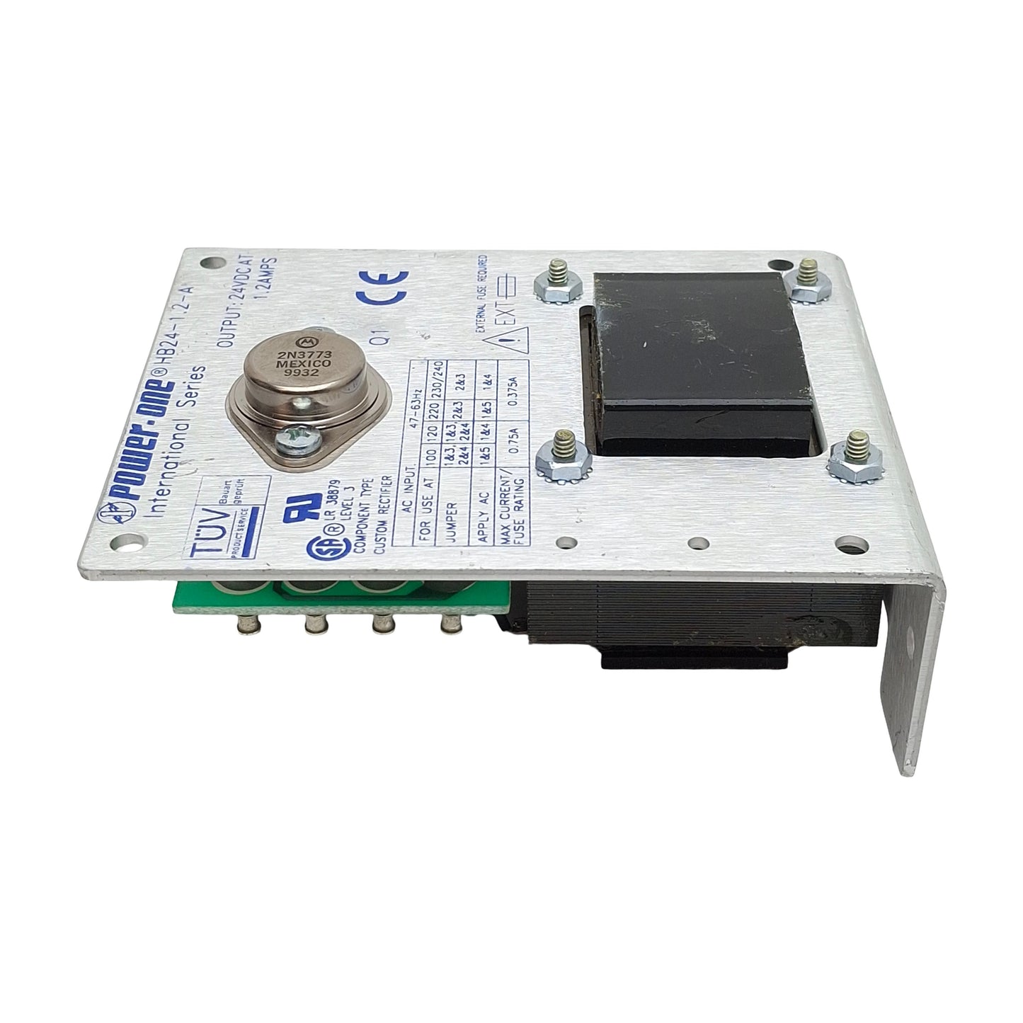 Used Power-One HB24-1.2-A Switching Power Supply 100/120/215/230-240VAC In 24VDC 1.2A