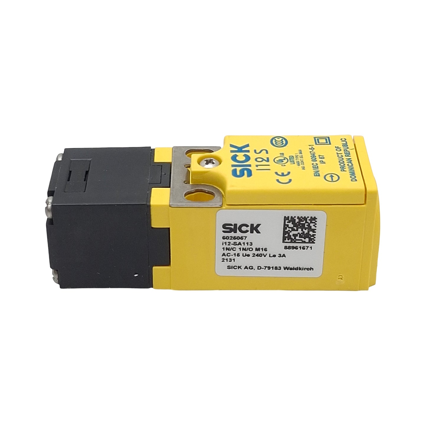 New SICK i12-SA113 Door Interlock Safety Switch, 1NC-1NO, 240VAC 3A, 6N Force, M16