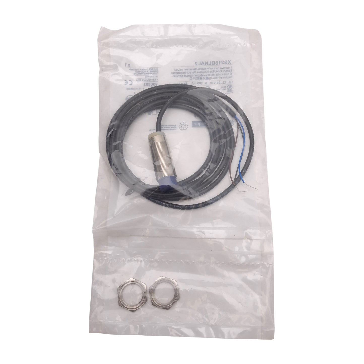New Telemecanique XS218BLNAL2 Inductive Proximity Sensor 12-24VDC, NPN-NO, 8mm Range