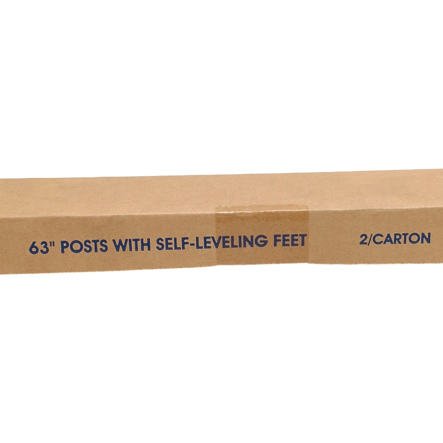 New Uline H-5483 Pair of Stainless Steel Post w/ Self Leveling Feet, 63in Height