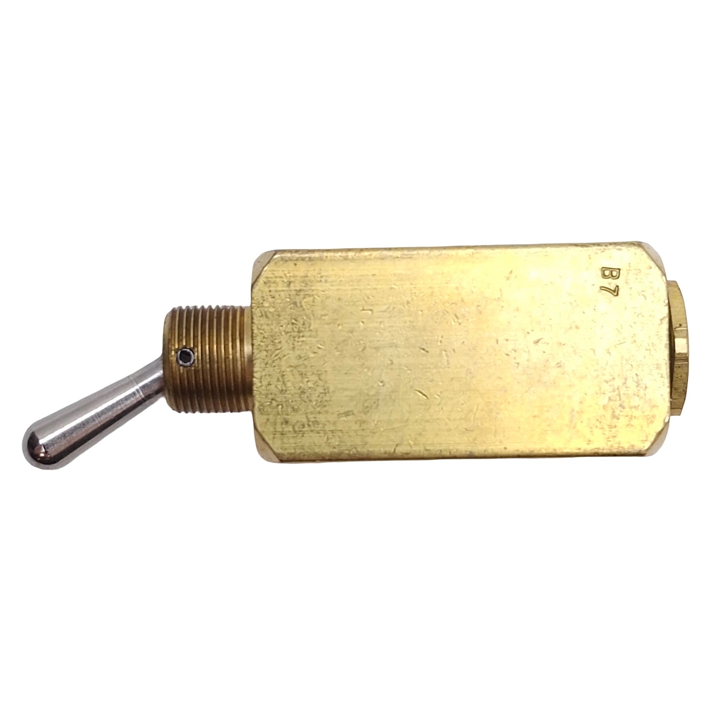 New – Open box Clippard MTV-4 Brass Toggle Air Control Valve, 2-Position 5-Port, N/C, 10-32