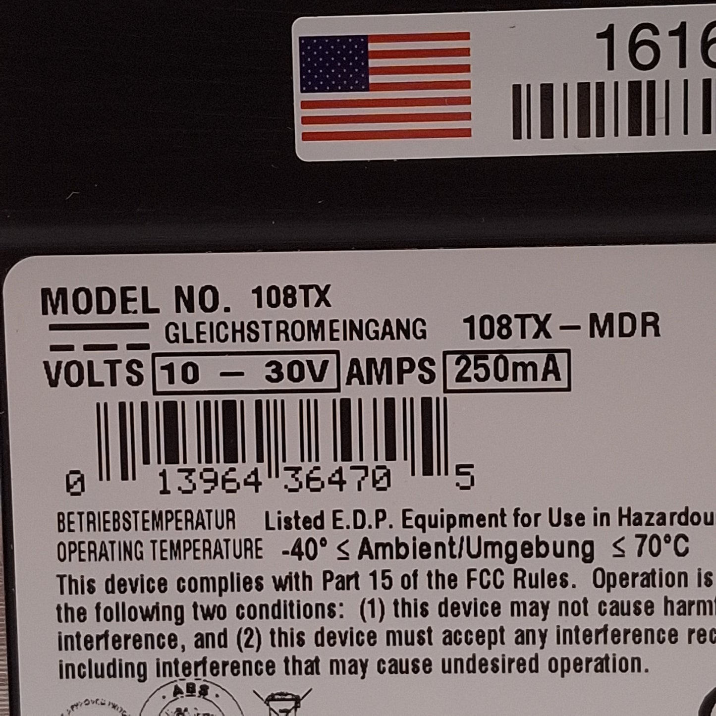 Used N-Tron 108TX-MDR Unmanaged Industrial Ethernet Switch, 8-Port, RJ45, 10-30VDC
