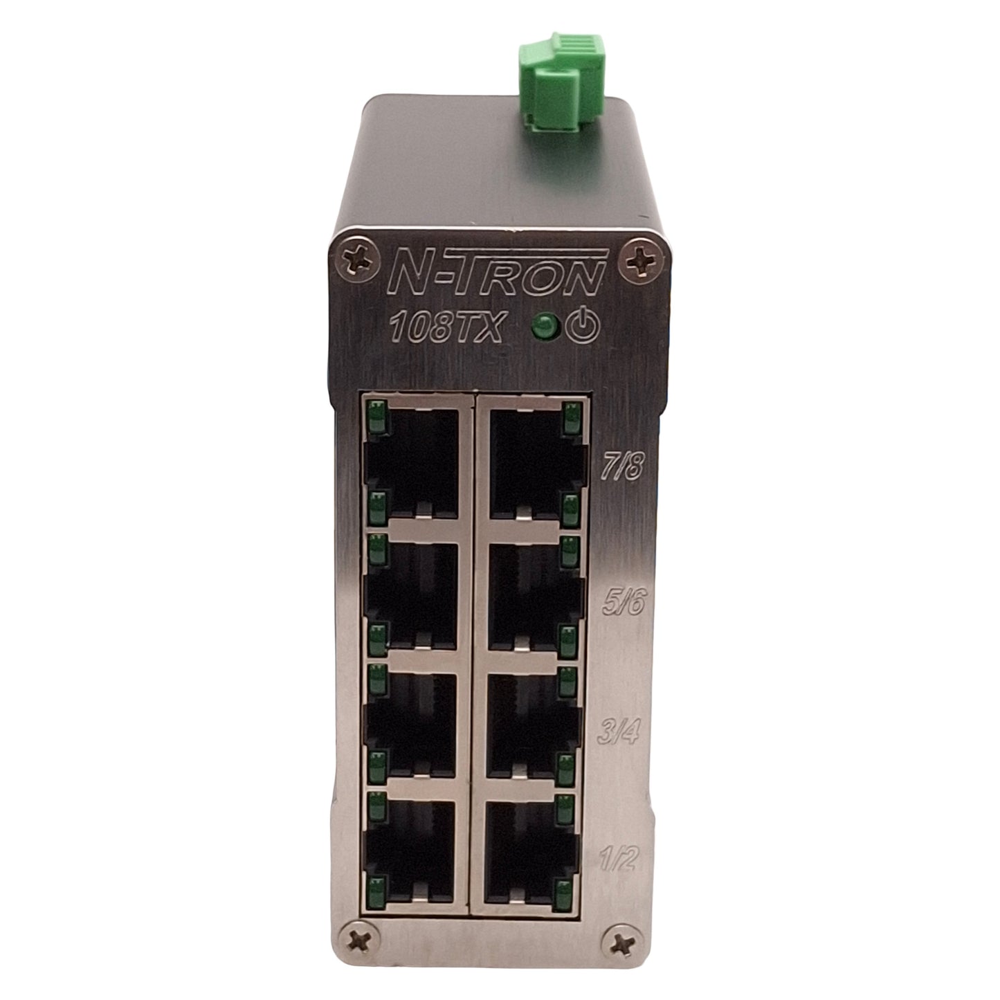 Used N-Tron 108TX-MDR Unmanaged Industrial Ethernet Switch, 8-Port, RJ45, 10-30VDC