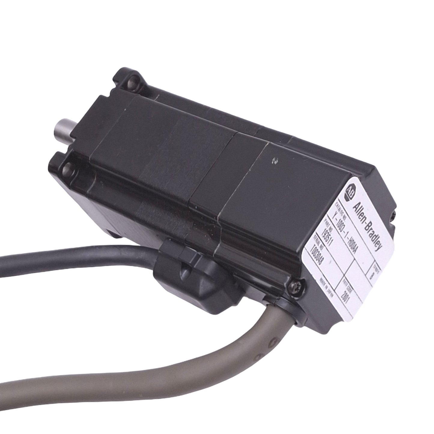 New Allen Bradley Y-1003-1-H00AA Brushless Servo Motor, 3ph 115VAC, 4500rpm Max