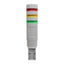 Used Idec LD6A-3GZQW-RYG LED Signal Light Tower, Red/Yellow/Green, 24VDC, ø60mm