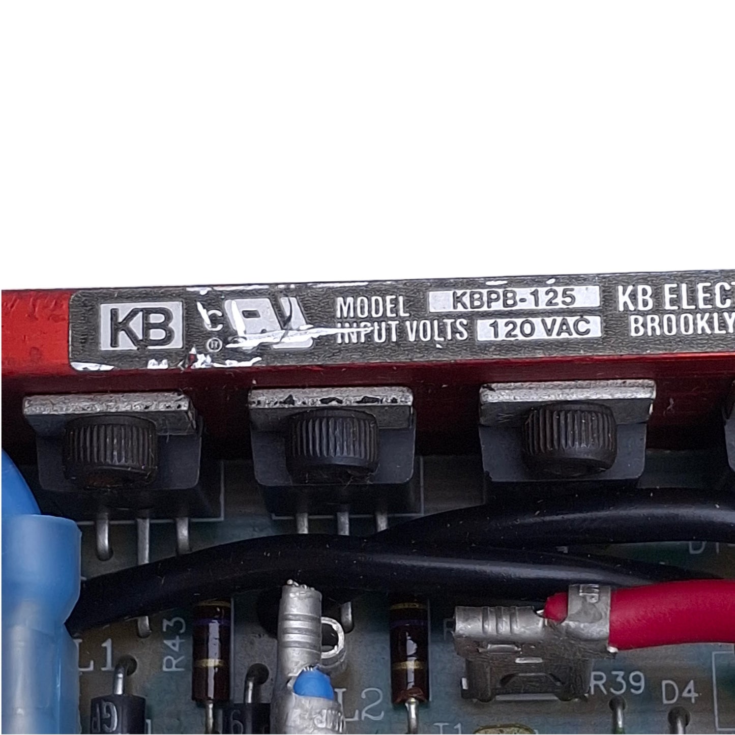 Used KB Electronics KBPB-125 Reversing DC Motor Drive, 1.5HP, 90VDC 16A, 120VAC