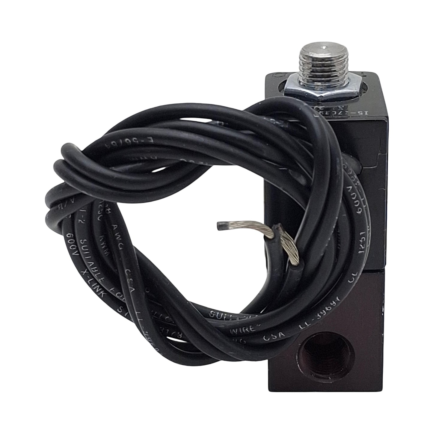 Used Peter Paul 152K2DGM Solenoid Valve, 2-Way NC, 1/8in NPT, 100psi Max, 24VDC Coil