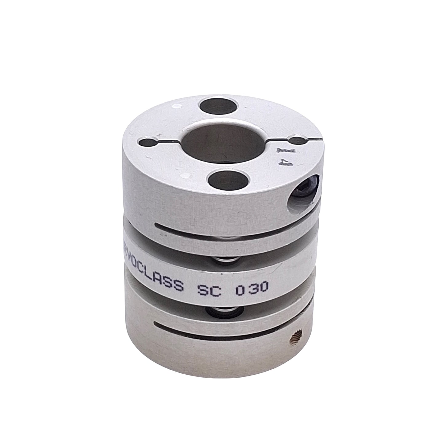 Used Zero Max SC030R-14-6.35 Flexible Coupling, 14mm & 6.35mm Bore, 34mm OD x 37mm L
