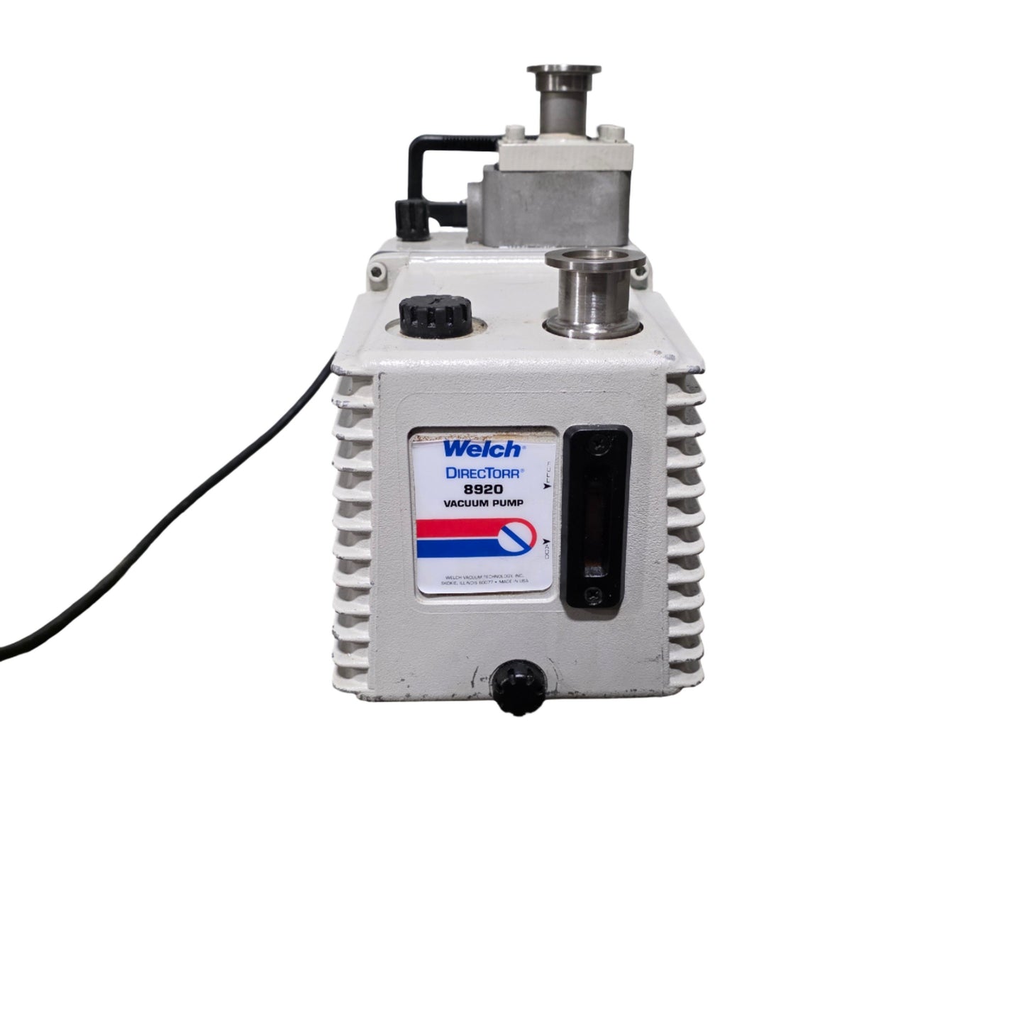 Used Welch 8920 DirecTorr Direct Drive Rotary Vane Vacuum Pump 7.7CFM, 1/2HP,120VAC