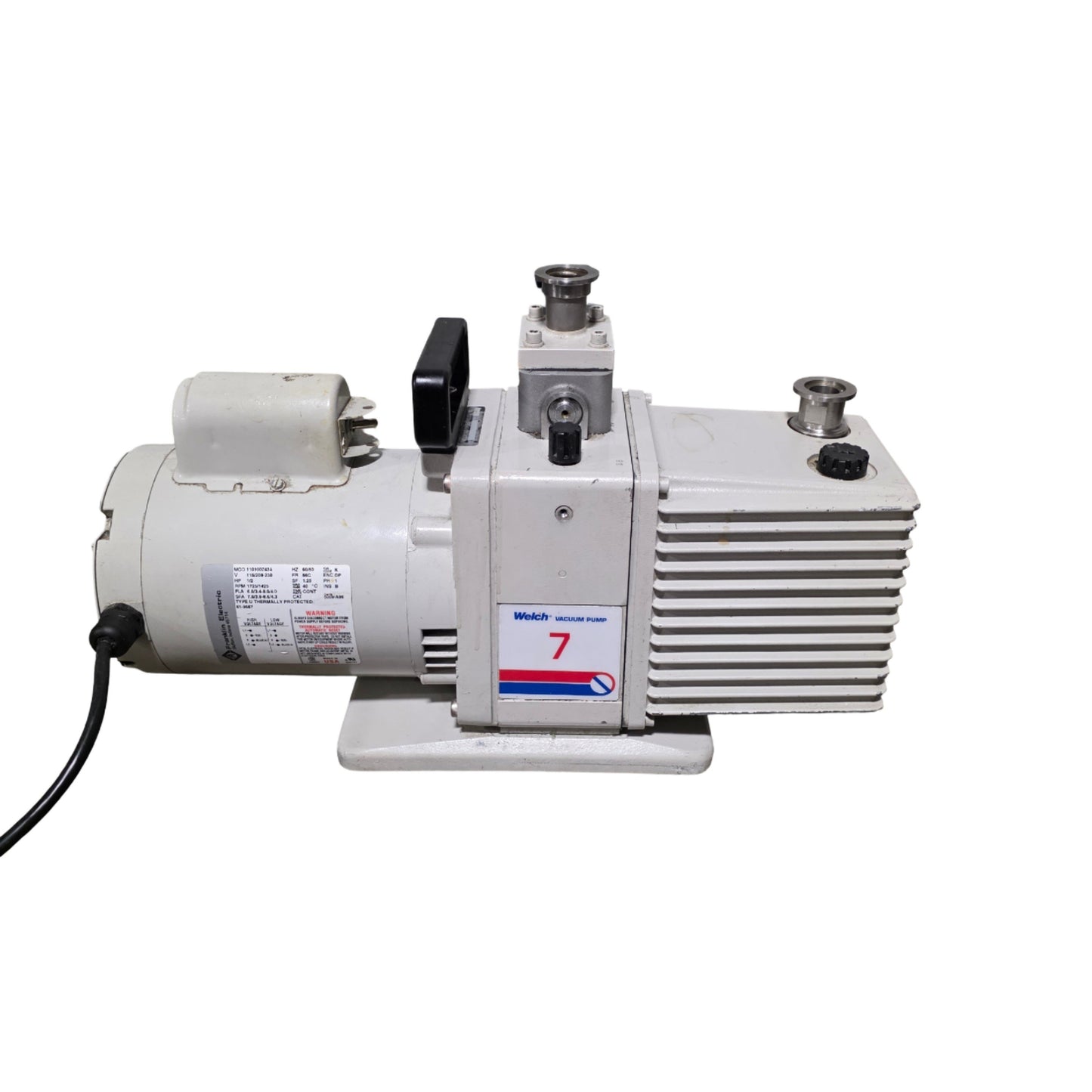 Used Welch 8920 DirecTorr Direct Drive Rotary Vane Vacuum Pump 7.7CFM, 1/2HP,120VAC