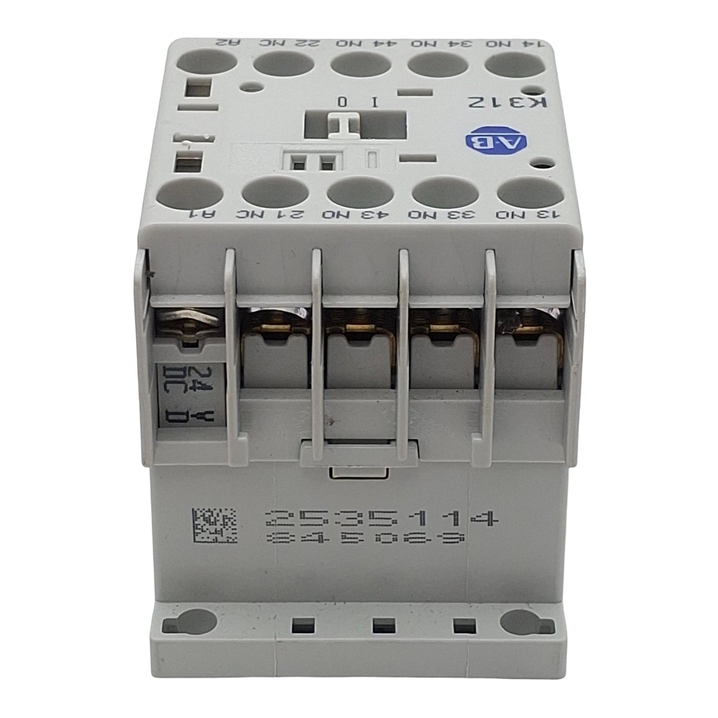 Used Allen Bradley 700-K31Z-DJ Control Relay, 4-Pole, 3NO-1NC, 600VAC 10A, 24VDC Coil